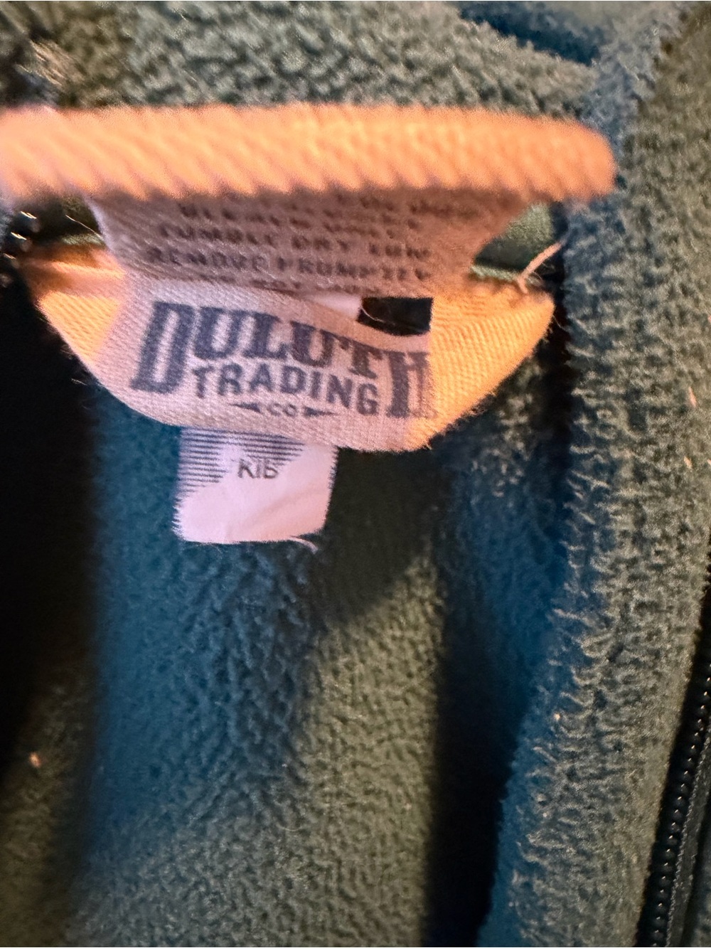 Duluth Trading Co. Teal Green Fleece Jacket